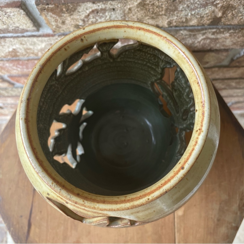 Artisan Pottery Faux Vase Signed by Artist Robert Alewine Gorgeous! - Picture 5 of 6